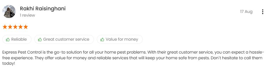 Pest Control Services Testimonial Images