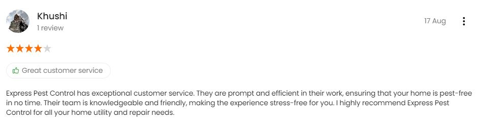 Pest Control Services Testimonial Images