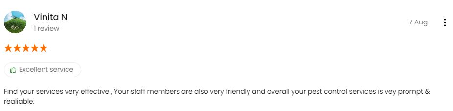 Pest Control Services Testimonial Images